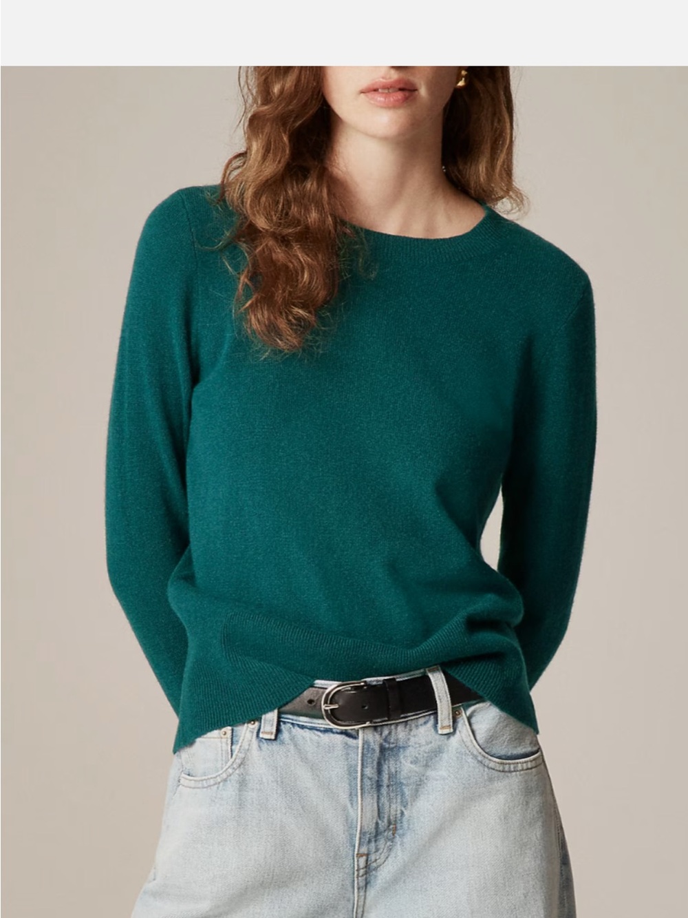 JCREW 100% Cashmere Crewneck Women's Sweater in Teal